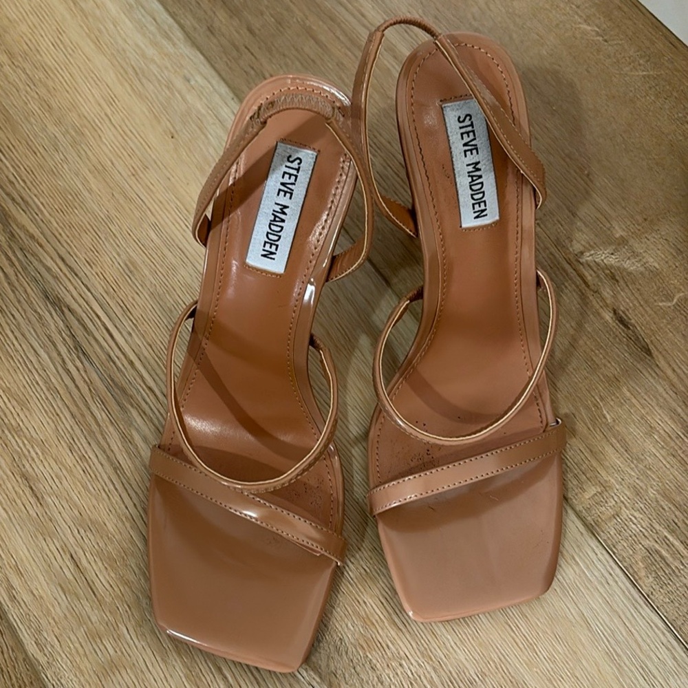 Tan Steve madden sandals heels